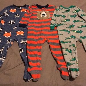 Toddler 3 snug fit footed cotton pajamas